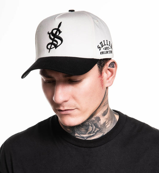 SULLEN CLOTHING MTS BRUSH WHITE & BLACK SNAPBACK CAP