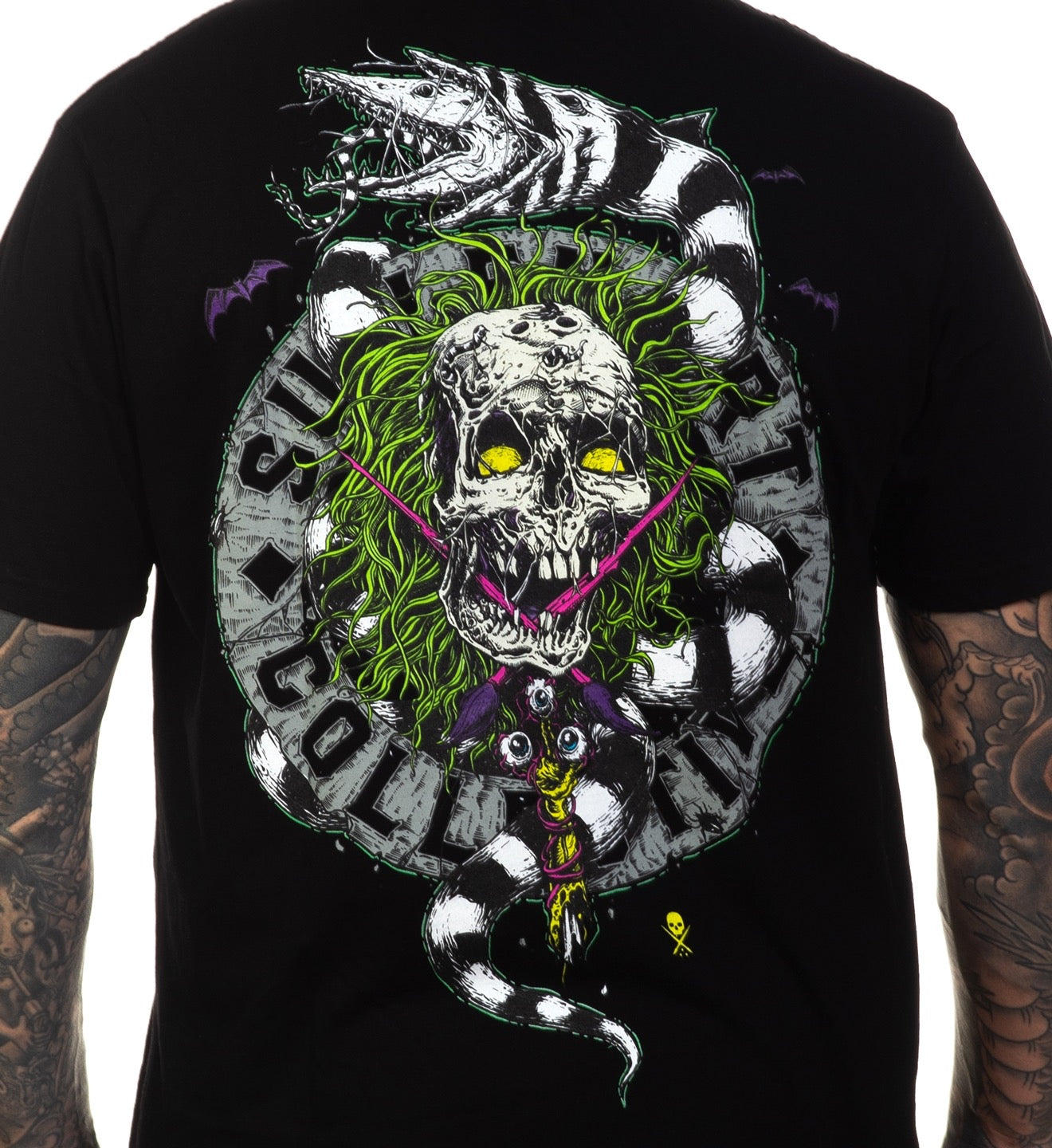 SULLEN CLOTHING BEETLE BADGE JET BLACK PREMIUM T-SHIRT