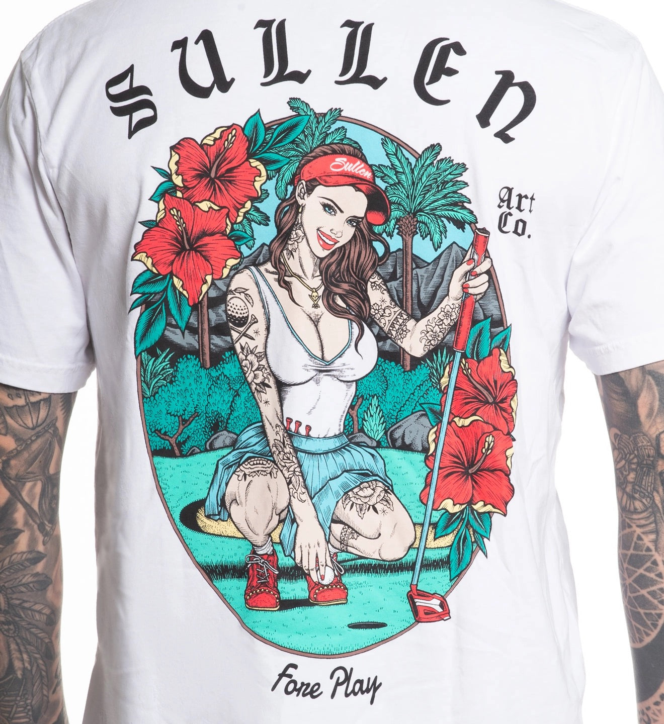 SULLEN CLOTHING FORE PLAY WHITE PREMIUM T-SHIRT