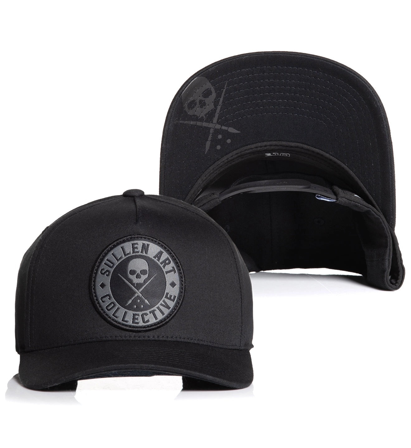 SULLEN CLOTHING BOH LOGO BLACK & GREY CURVED SNAPBACK CAP HAT