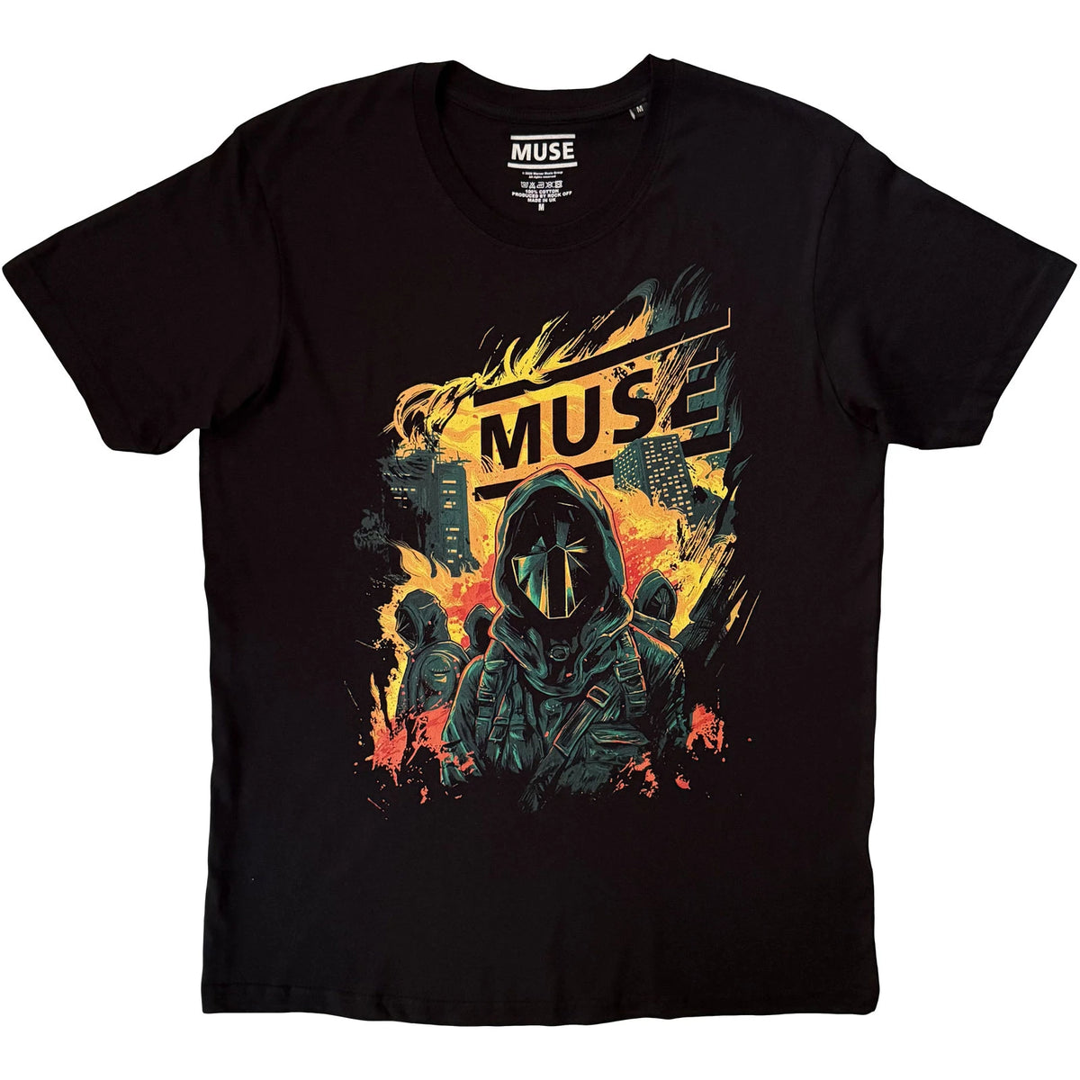 Muse Unisex T-Shirt: Burning (Black)