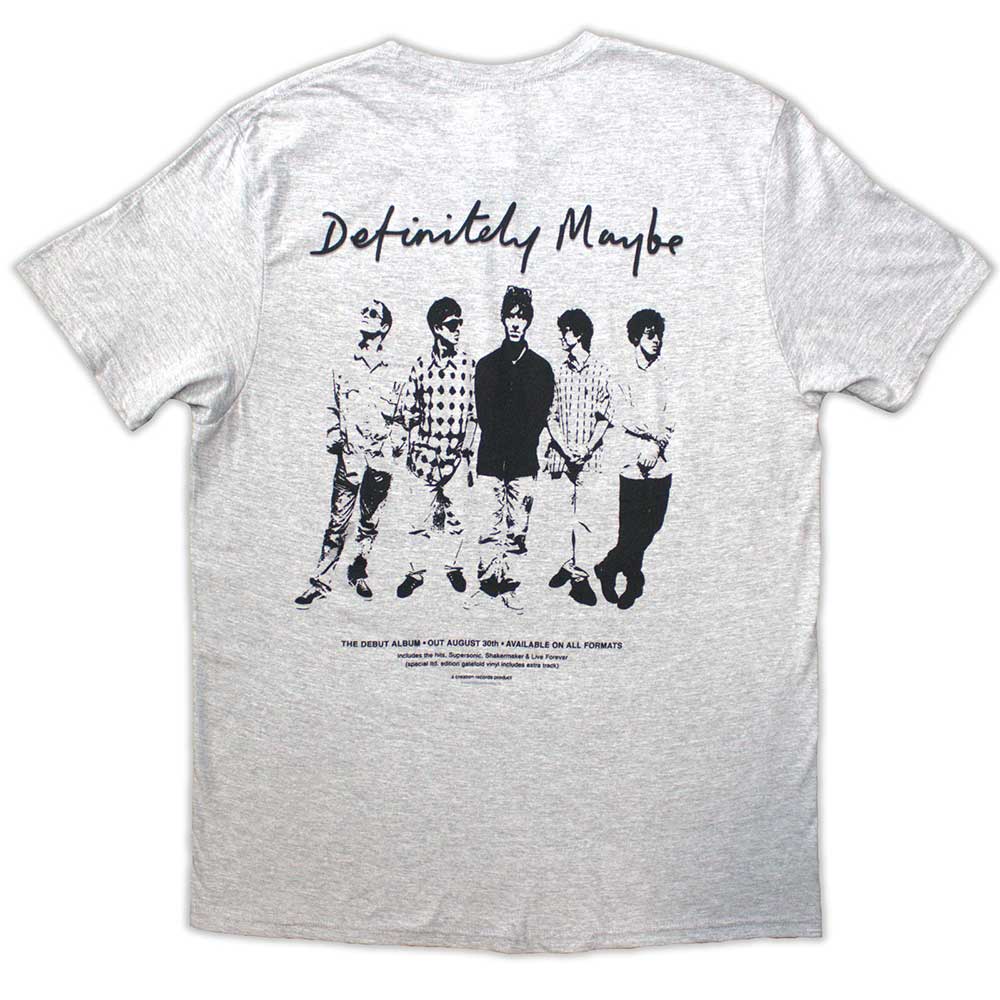 OASIS T-SHIRT DEFINITELY MAYBE PROMO GREY