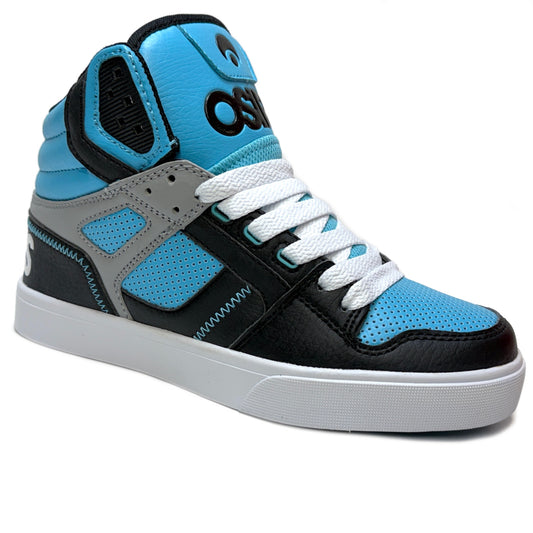 OSIRIS SHOES CLONE BLACK GREY LIGHT BLUES LADIES TRAINERS