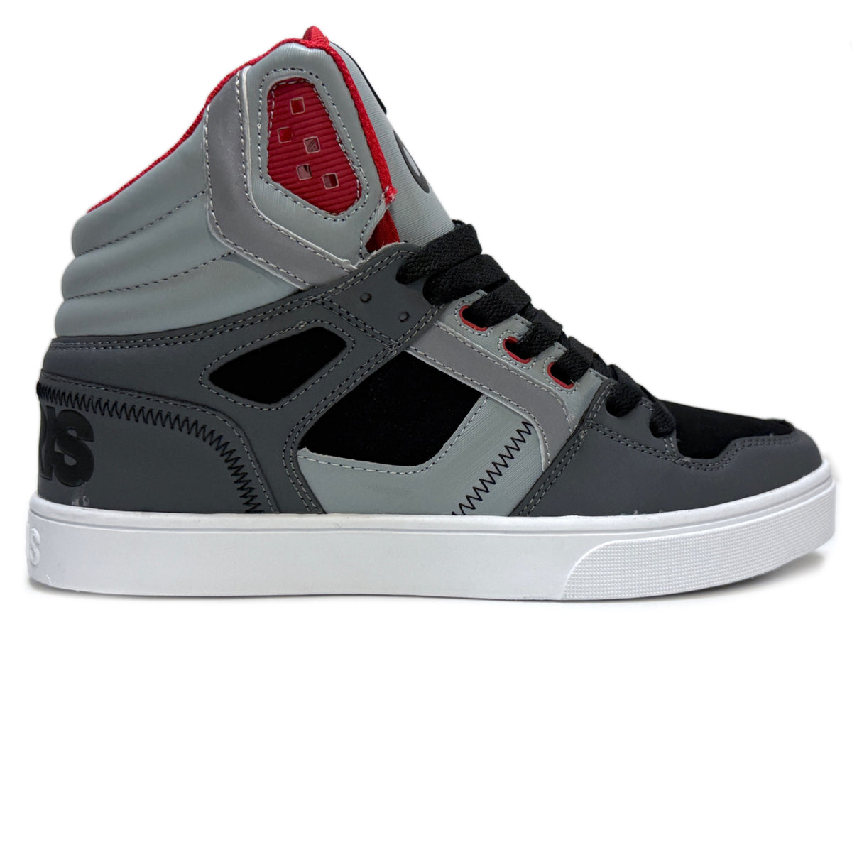 OSIRIS SHOES CLONE BLACK GREY RED TRAINERS