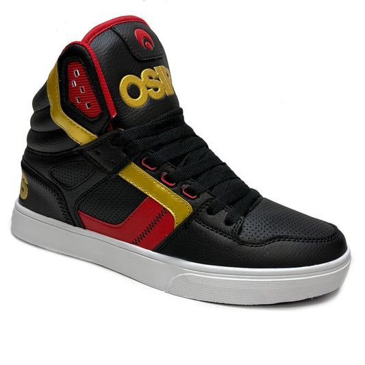 OSIRIS SHOES CLONE BLACK RED GOLD TRAINERS