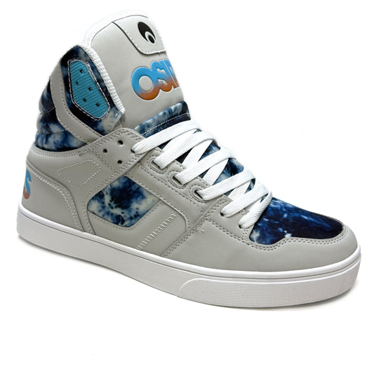 OSIRIS SHOES CLONE GREY BLUE TYEDYE TRAINERS