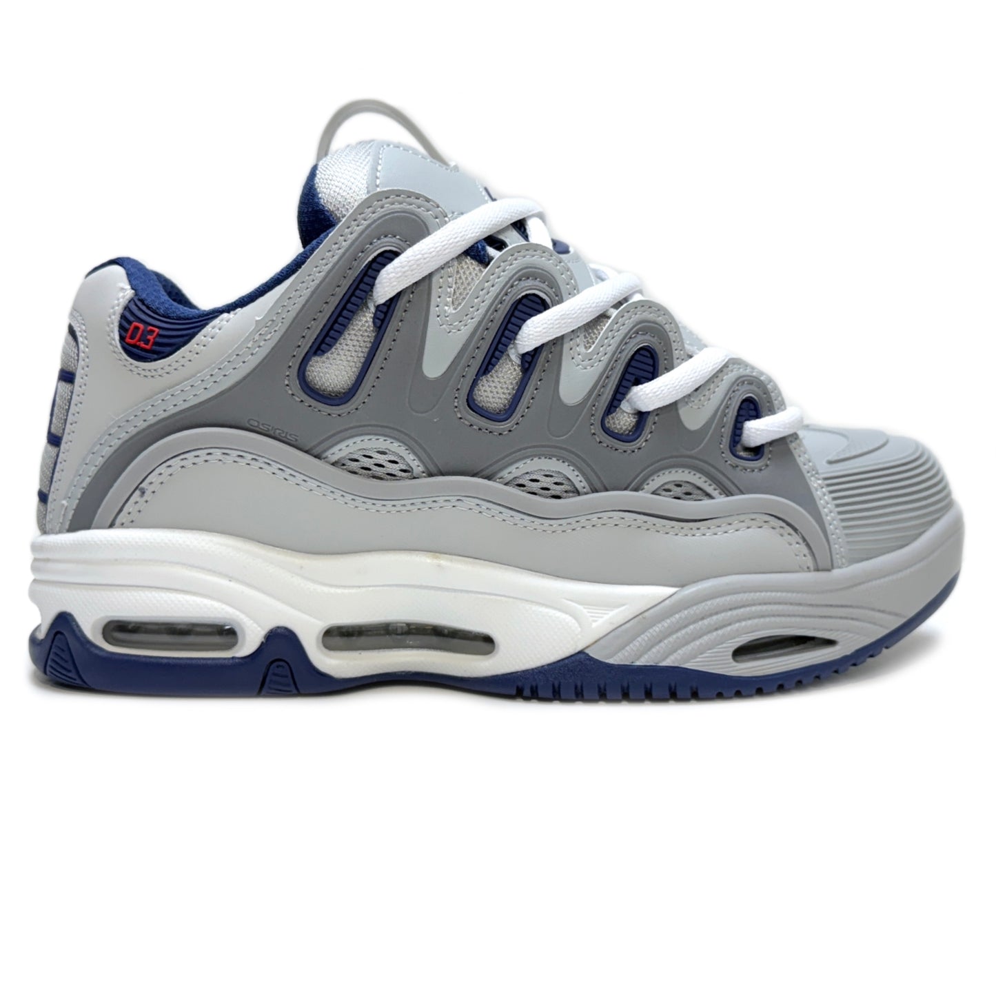 OSIRIS SHOES D3 2001 GREY NAVY WHITE TRAINERS