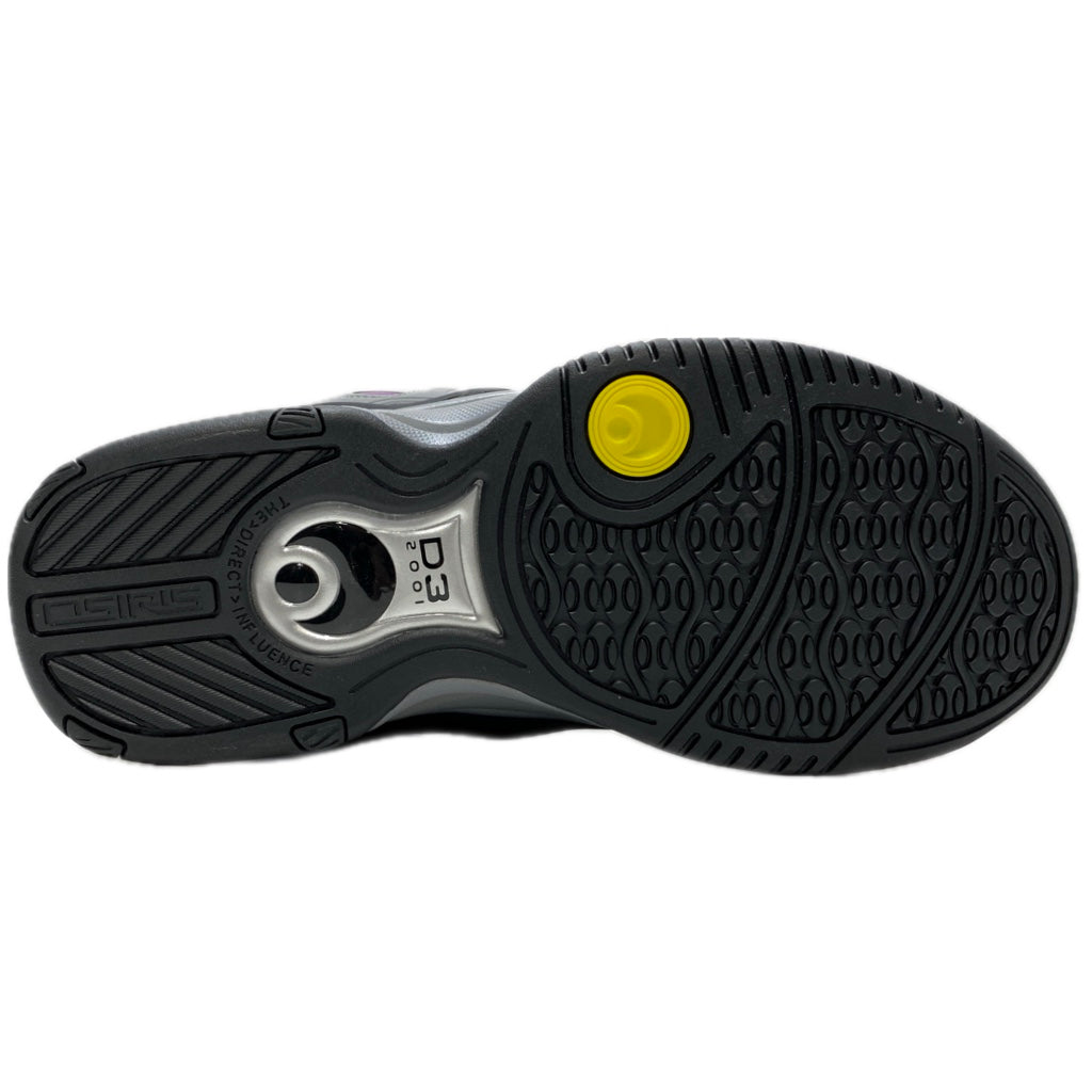 OSIRIS SHOES D3 2001 GREY PURPLE YELLOW TRAINERS