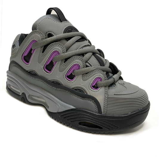 OSIRIS SHOES D3 2001 GREY PURPLE YELLOW TRAINERS