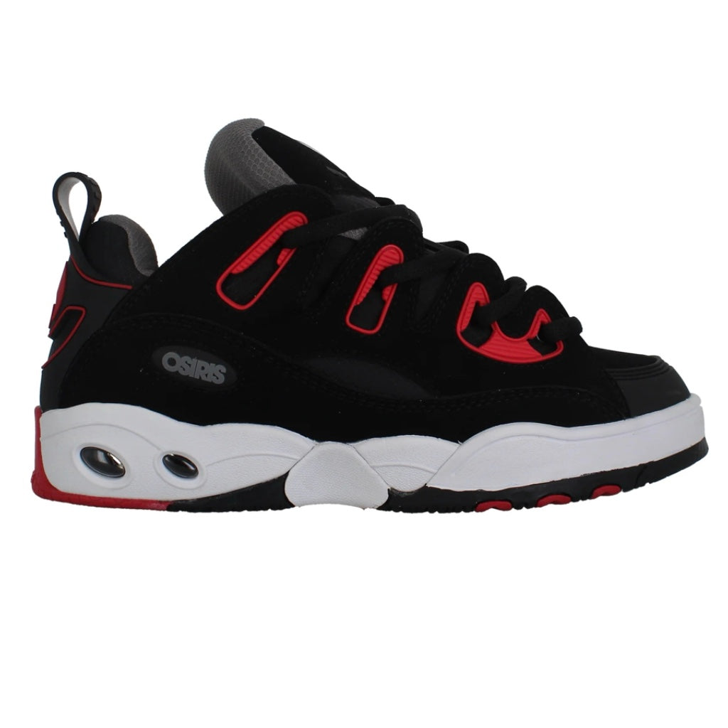 OSIRIS SHOES D3 E BLACK CHARCOAL RED TRAINERS