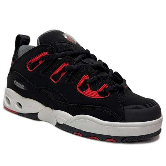 OSIRIS SHOES D3 E BLACK CHARCOAL RED TRAINERS