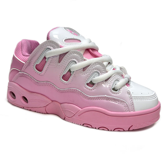 OSIRIS SHOES D3 OG PINK WHITE FADE TRAINERS