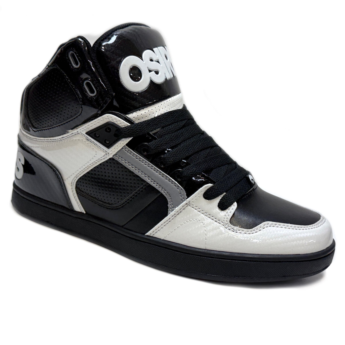 OSIRIS SHOES NYC 83 CLK BLACK WHITE CARBON TRAINERS