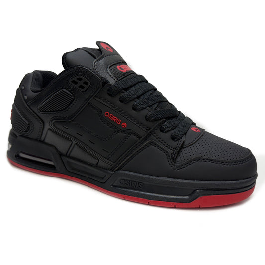 OSIRIS SHOES PERIL BLACK RED TRAINERS