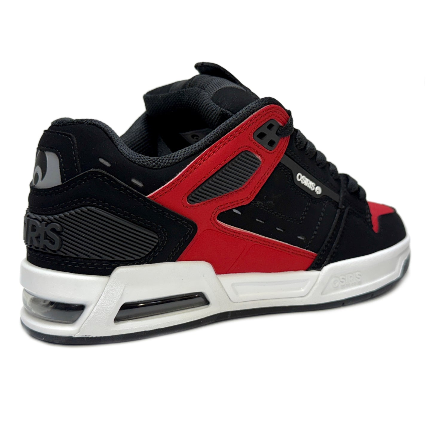 OSIRIS SHOES PERIL BLACK WHITE RED TRAINERS