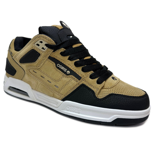 OSIRIS SHOES PERIL TAN BLACK WHITE TRAINERS