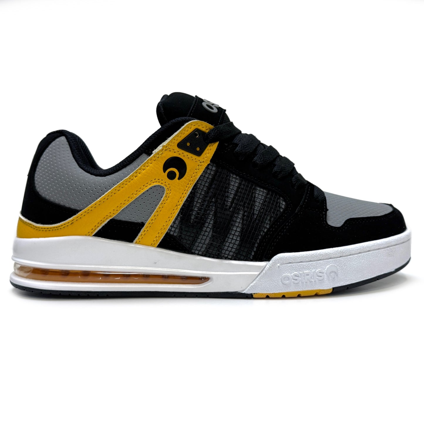 OSIRIS SHOES PIXEL BLACK CHARCOAL YELLOW TRAINERS