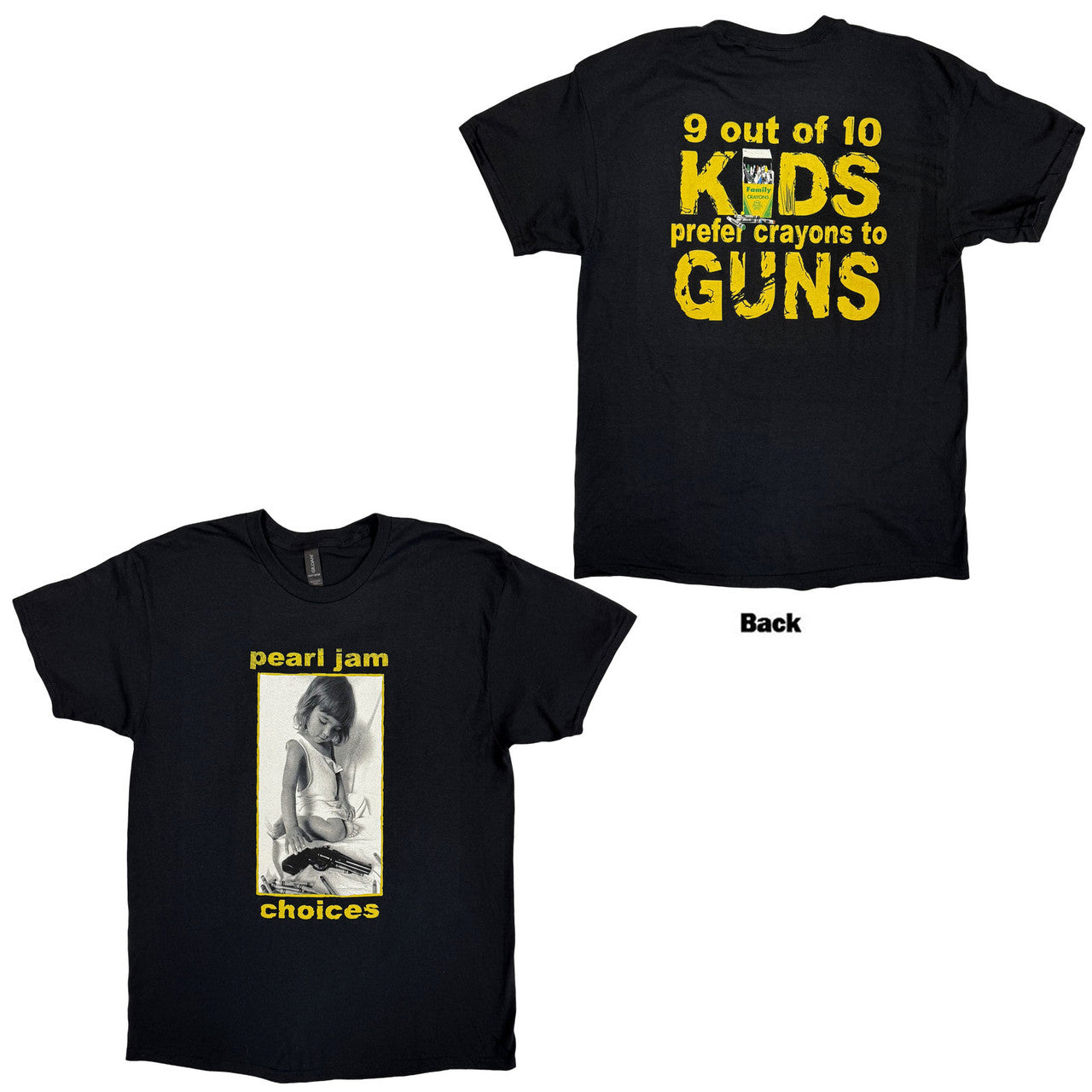 Pearl Jam Unisex T-Shirt: Choices (Black) (Back Print)