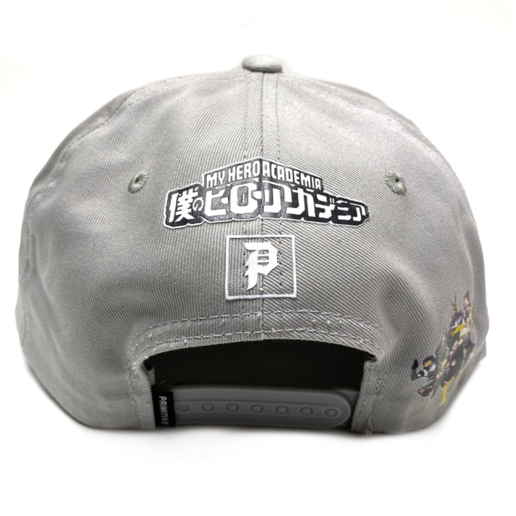 PRIMITIVE X MY HERO ACADEMIA SNAPBACK CAP GREY