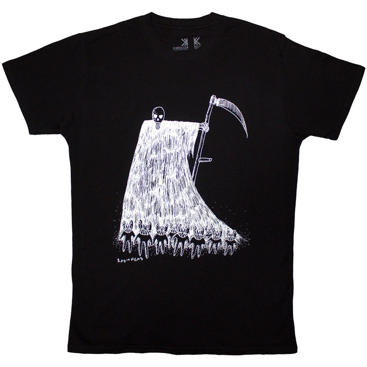Radiohead Unisex Organic T-Shirt: Grim Reaper (Black)