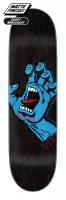 SANTA CRUZ LOGO DECK SCREAMING HAND BLACK 8.6