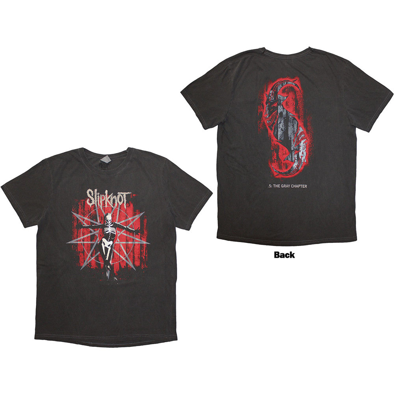SLIPKNOT THE GREY CHAPTER STAR (Black Wash) T-SHIRT