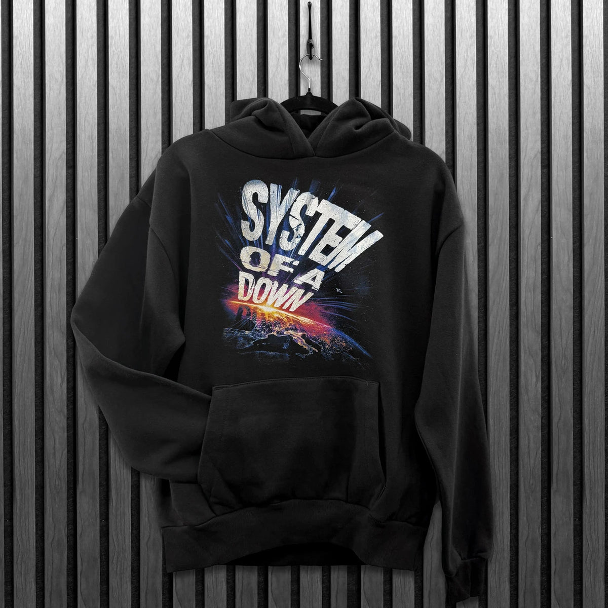 System Of A Down Unisex Pullover Hoodie: Admat Tour '26 (Black) (Back Print & Ex-Tour)