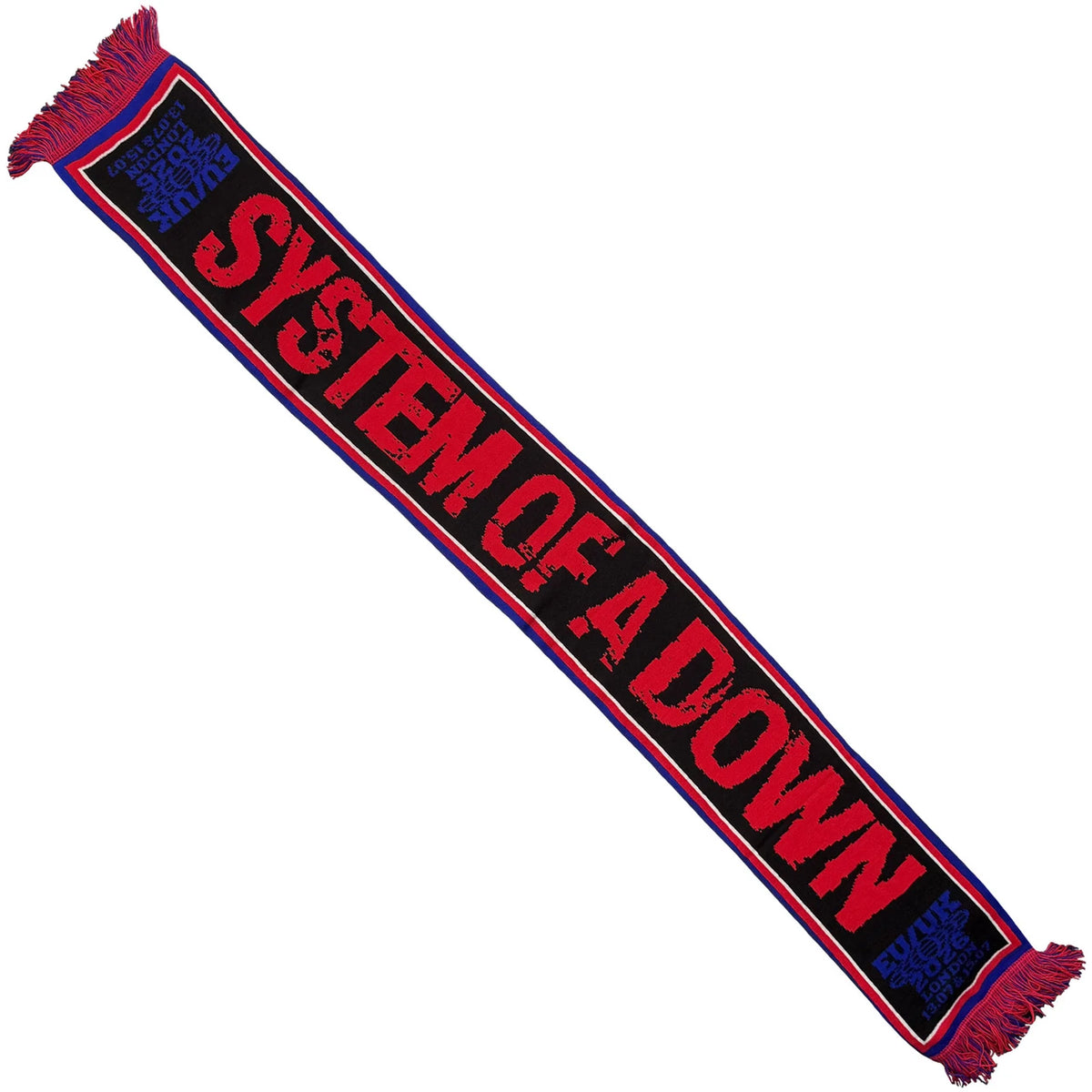 System Of A Down Unisex Scarf: London Event Tour '26 (Blue) (Ex-Tour)