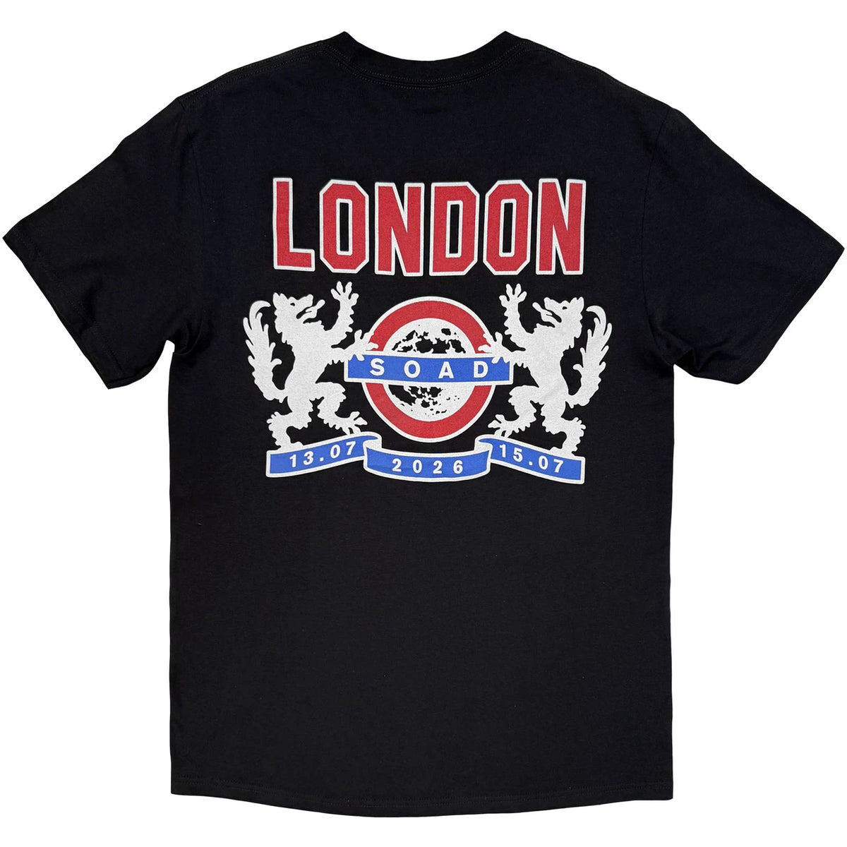 System Of A Down Unisex T-Shirt: London Event Tour '26 (Black) (Back Print & Ex-Tour)