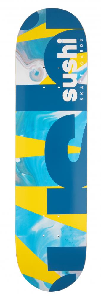 SUSHI DECKS SPECTRUM LOGO YELLOW TEAL 8