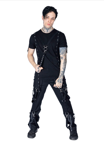 POIZEN THADDEUS TOP BLACK MENS