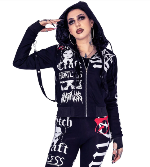 POIZEN HEARTLESS BITCH CRAFT JACKET BLACK