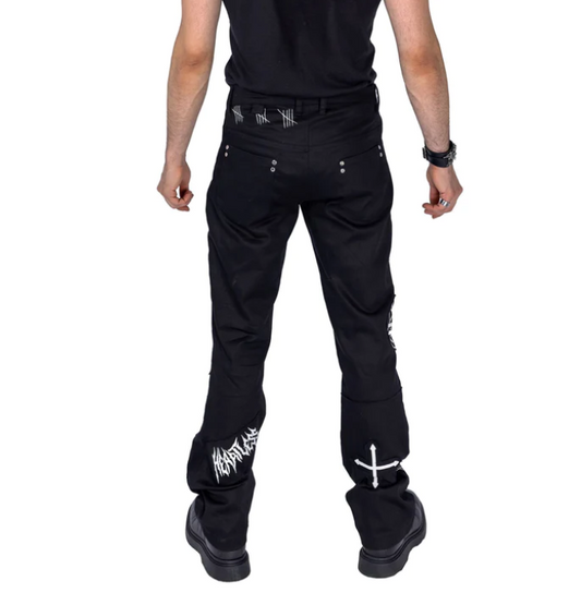 POIZEN HEARTLESS ALDEN BLACK MENS PANTS