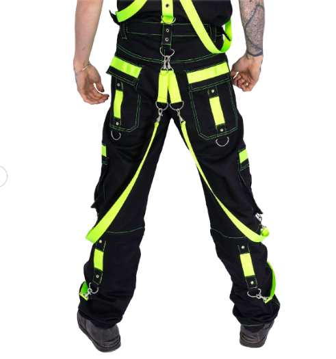 POIZEN ETERNAL BLACK NEON GREEN PANTS