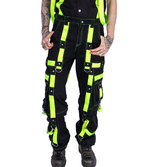 POIZEN ETERNAL BLACK NEON GREEN PANTS