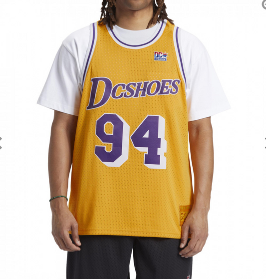 DC SHOES SHOWTIME JERSEY BASKETBALL VEST YELLOW