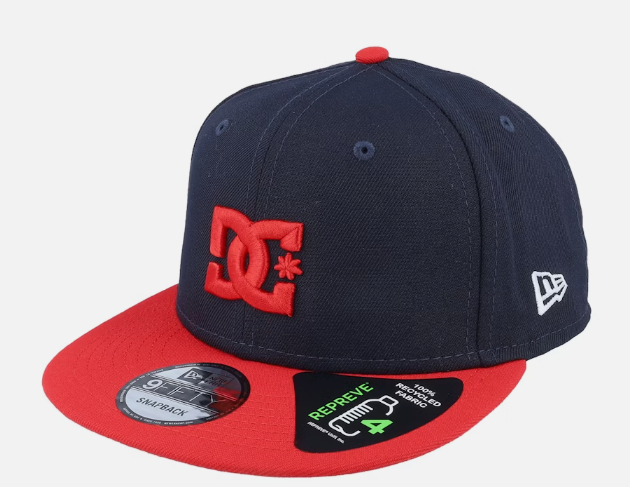 DC SHOES EMPIRE FIELDER NAVY RED NEW ERA 9 FIFTY SNAPBACK CAP