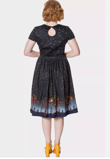 BANNED BLUE LONE TRAVELLER OWL DRESS