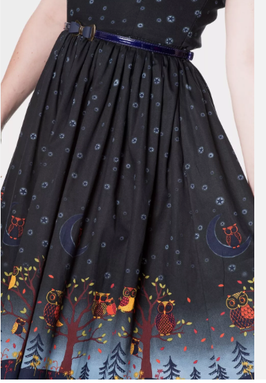 BANNED BLUE LONE TRAVELLER OWL DRESS