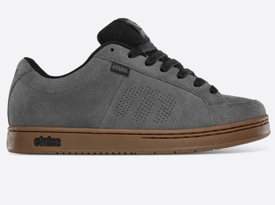 ETNIES KINGPIN GREY BLACK GUM TRAINERS