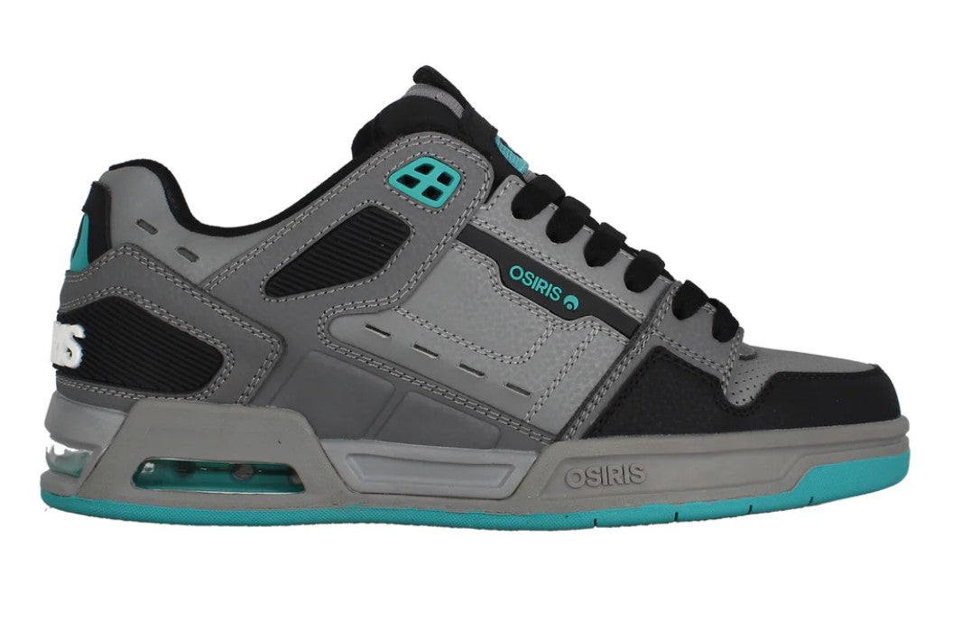 OSIRIS SHOES PERIL BLACK GREY TEAL TRAINERS