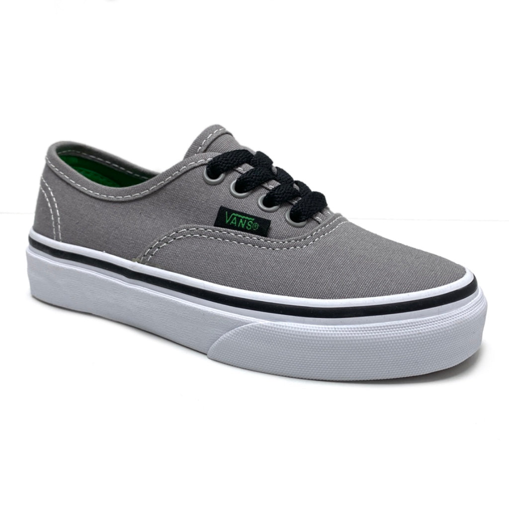 VANS YOUTHS AUTHENTIC (POP) GREY GREEN UNISEX TRAINERS