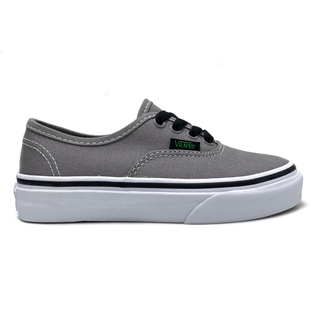 VANS YOUTHS AUTHENTIC (POP) GREY GREEN UNISEX TRAINERS