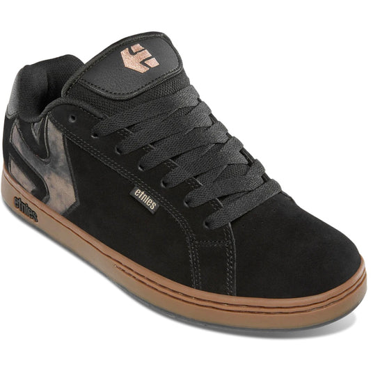 ETNIES FADER BLACK GUM TRAINERS