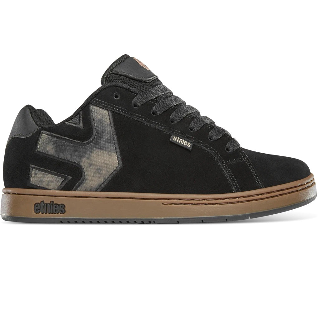 ETNIES FADER BLACK GUM TRAINERS