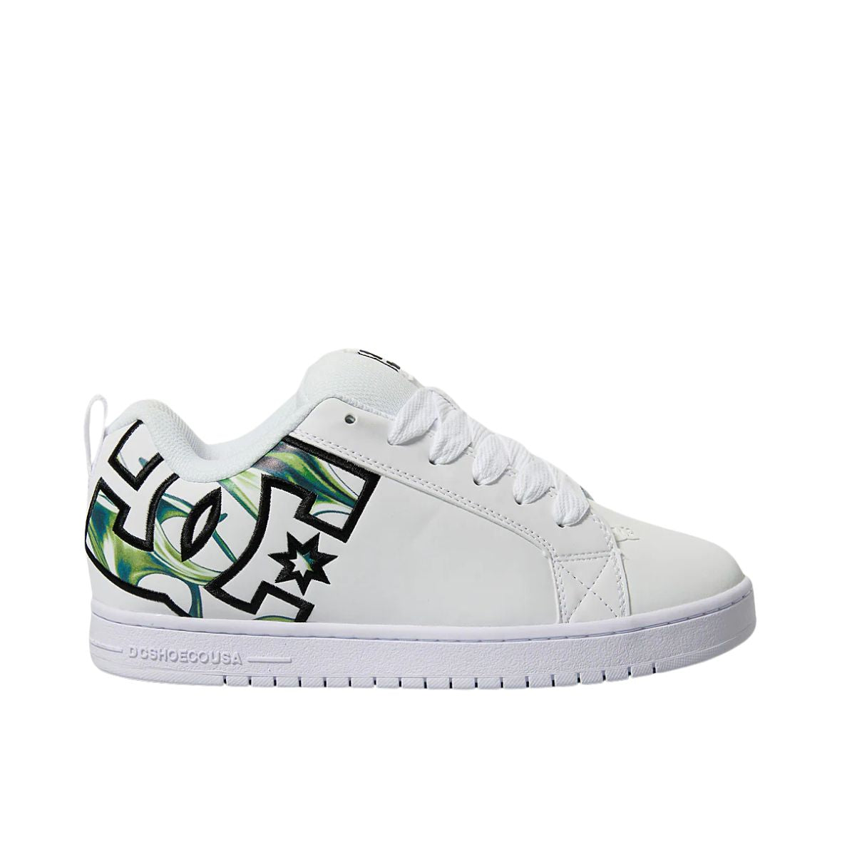 DC SHOES COURT GRAFFIK LIQUID FUEGO WHITE TRAINERS