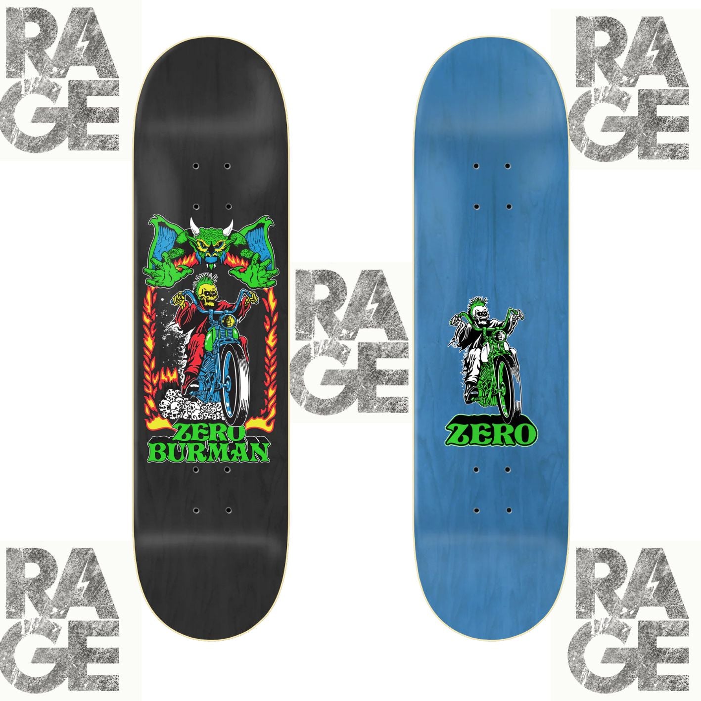 ZERO SKATEBOARD BURMAN HELL RIDE DECK 8.25