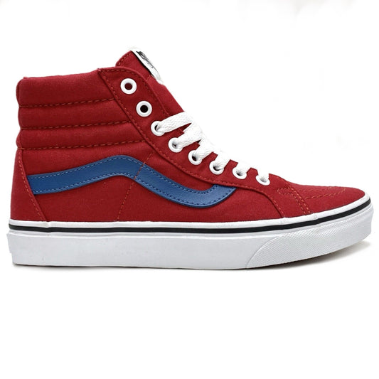 VANS SK8 HI REISSUE 1966 RACING RED & BLUE TRAINERS