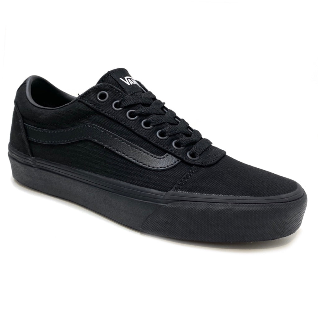 VANS WARD BLACK BLACK CANVAS UNISEX TRAINERS