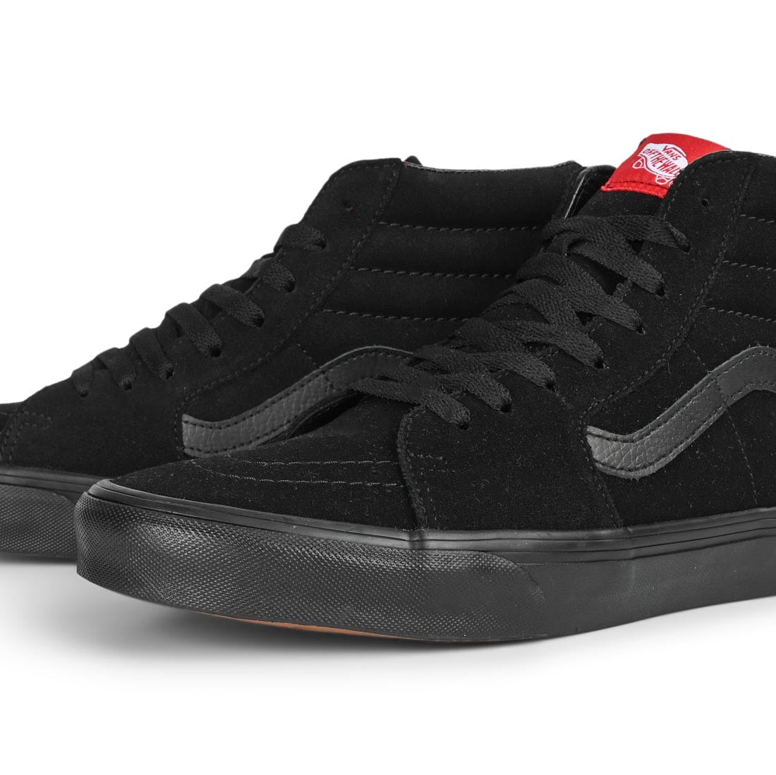 VANS SK8-HI BLACK BLACK SUEDE UNISEX TRAINERS